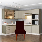 Kit 04 Cadeiras Jantar Madrid Pés Palito Sued Marsala - D'cla