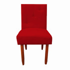 Kit 04 Cadeiras Jantar Madrid Pés Palito Sued Vermelho - D'cl