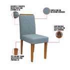 Kit 04 Cadeiras Júlia Animalle Azul Wd26 Pés Ypê - D'rossi