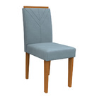 Kit 04 Cadeiras Júlia Animalle Azul Wd26 Pés Ypê - D'rossi