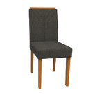 Kit 04 Cadeiras Júlia Linho Cinza Ln03 Pés Ypê - D'rossi