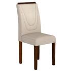 Kit 04 Cadeiras Lima Wood Imbuia/ Bege - Moveis Arapongas