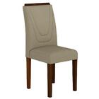 Kit 04 Cadeiras Lima Wood Imbuia/ Creme - Moveis Arapongas