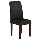 Kit 04 Cadeiras Lisboa Wood Imbuia/ Preto - Moveis Arapongas