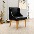 Kit 04 Cadeiras Liz Corano Base Fixa Madeira Castanho D03 - D