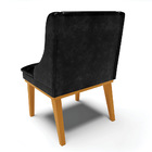 Kit 04 Cadeiras Liz Corano Base Fixa Madeira Castanho D03 - D