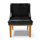 Kit 04 Cadeiras Liz Corano Base Fixa Madeira Castanho D03 - D