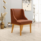 Kit 04 Cadeiras Liz Corano Base Fixa Madeira Castanho D03 - D