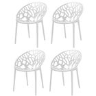 Kit 04 Cadeiras Nairobi Sala De Jantar Branco - D'rossi