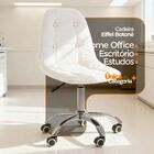 Kit 04 Cadeiras Office Eiffel Botonê Ajustável Base Giratória