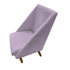 Kit 04 Cadeiras Para Sala De Jantar Ana Pés Palito Suede Rosa