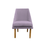 Kit 04 Cadeiras Para Sala De Jantar Ana Pés Palito Suede Rosa