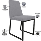 Kit 04 Cadeiras Para Sala De Jantar Base Aço Industrial Preto