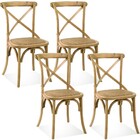 Kit 04 Cadeiras Para Sala De Jantar Cozinha Blair Oak G04 - G