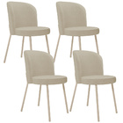 Kit 04 Cadeiras Para Sala De Jantar Cozinha Estofada Gavi Are