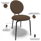 Kit 04 Cadeiras Para Sala De Jantar Cozinha Évora L02 Suede M