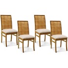 Kit 04 Cadeiras Para Sala De Jantar Cozinha Latina Oregon Lin