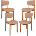 Kit 04 Cadeiras Para Sala De Jantar Cozinha Living Estofada D