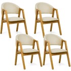 Kit 04 Cadeiras Para Sala De Jantar Cozinha Nik Oregon Linho