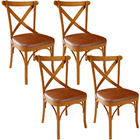 Kit 04 Cadeiras Para Sala De Jantar E Estar Living Estofada Á