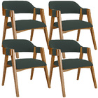 Kit 04 Cadeiras Para Sala De Jantar E Estar Living Estofada S