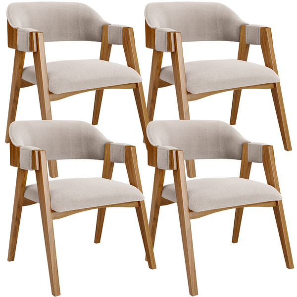 Kit 04 Cadeiras Para Sala De Jantar E Estar Living Estofada S