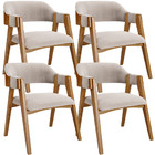 Kit 04 Cadeiras Para Sala De Jantar E Estar Living Estofada S