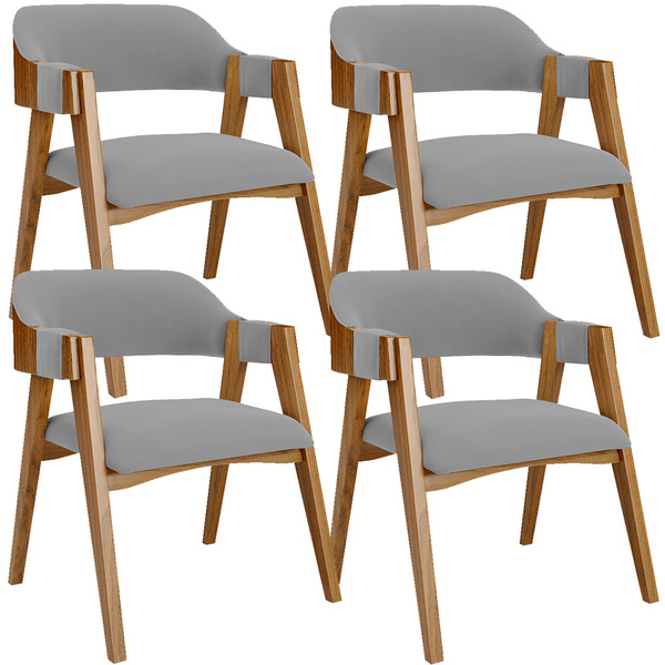 Kit 04 Cadeiras Para Sala De Jantar E Estar Living Estofada S