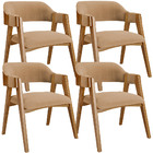 Kit 04 Cadeiras Para Sala De Jantar E Estar Living Estofada S