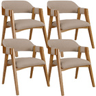 Kit 04 Cadeiras Para Sala De Jantar E Estar Living Estofada S