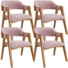 Kit 04 Cadeiras Para Sala De Jantar E Estar Living Estofada S