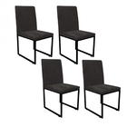 Kit 04 Cadeiras Para Sala De Jantar Escritório Office Stan In