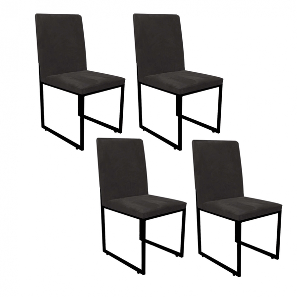 Kit 04 Cadeiras Para Sala De Jantar Escritório Office Stan In