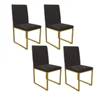 Kit 04 Cadeiras Para Sala De Jantar Escritório Office Stan In