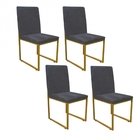 Kit 04 Cadeiras Para Sala De Jantar Escritório Office Stan In