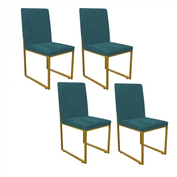 Kit 04 Cadeiras Para Sala De Jantar Escritório Office Stan In