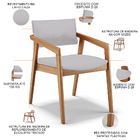 Kit 04 Cadeiras Para Sala De Jantar Estar Living Giorgia L02