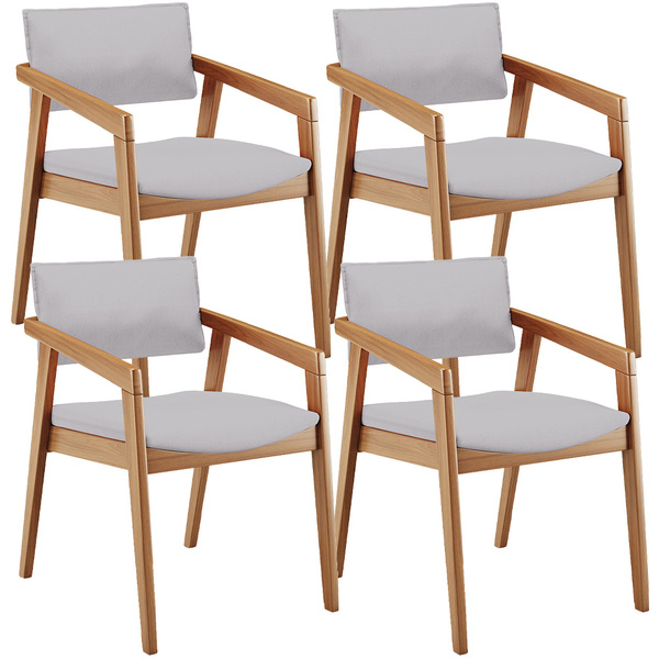 Kit 04 Cadeiras Para Sala De Jantar Estar Living Giorgia L02