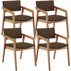 Kit 04 Cadeiras Para Sala De Jantar Estar Living Giorgia L02