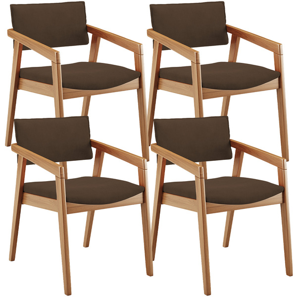 Kit 04 Cadeiras Para Sala De Jantar Estar Living Giorgia L02