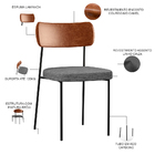 Kit 04 Cadeiras Para Sala De Jantar Melina L02 Couríssimo Cam