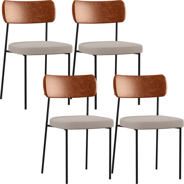 Kit 04 Cadeiras Para Sala De Jantar Melina L02 Couríssimo Cam