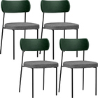 Kit 04 Cadeiras Para Sala De Jantar Melina L02 Facto Verde Mu