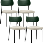 Kit 04 Cadeiras Para Sala De Jantar Melina L02 Facto Verde Mu