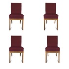 Kit 04 Cadeiras Para Sala De Jantar Paris Pés Palito Suede Ma
