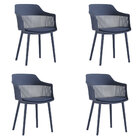 Kit 04 Cadeiras Polipropileno Marcela Azul Marinho - D'rossi