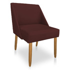 Kit 04 Cadeiras Poltona Juliana Suede Marsala Pés Palito Cast