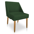Kit 04 Cadeiras Poltona Juliana Suede Verde Pés Palito Castan