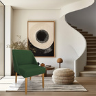 Kit 04 Cadeiras Poltona Juliana Suede Verde Pés Palito Castan