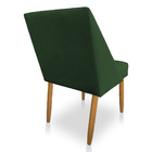 Kit 04 Cadeiras Poltona Juliana Suede Verde Pés Palito Castan